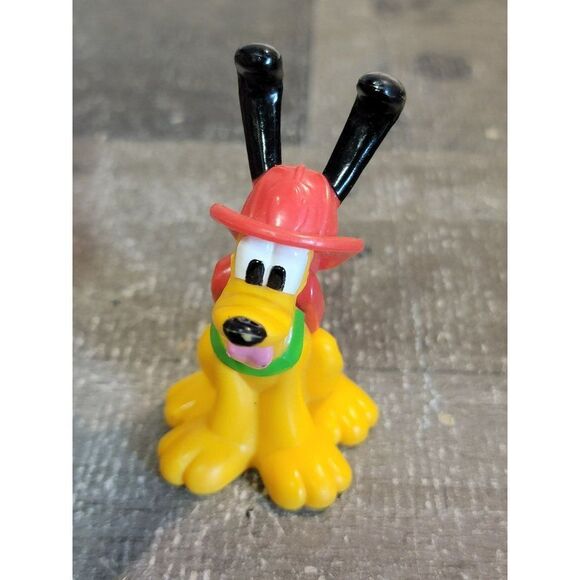 Disney Pluto firefighter dog toy figure Pixar - Picture 1 of 5